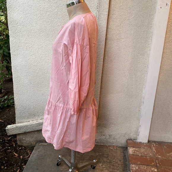 Madewell beautiful 100% cotton pink drop waist tunic dress from Bloomingdale’s - Picture 5 of 12